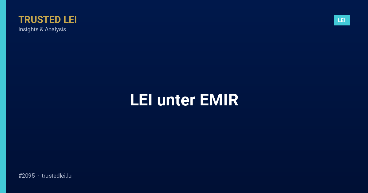 LEI unter EMIR